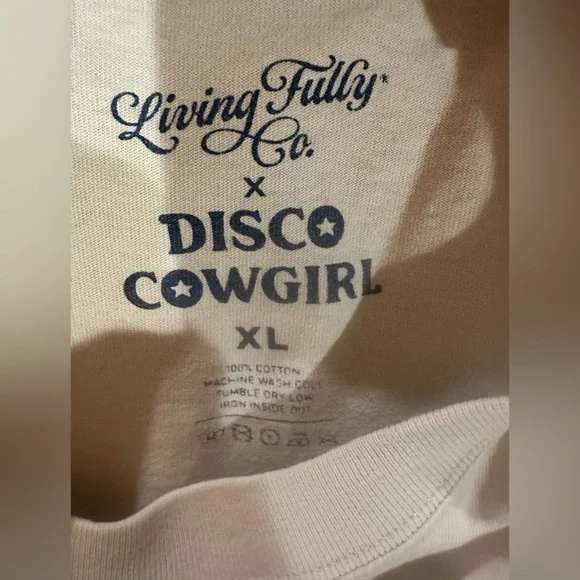 Mallory Ervin / Living Fully Co collab with Disco Cowgirl Shirt - Creamy grayish - Picture 5 of 5